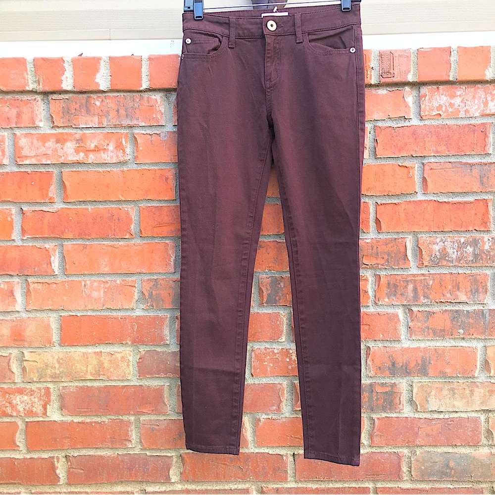 EUC DL1961 Jeans XTWILL Margaux Instasculpt Ankle Skinny Color Sangria size 25